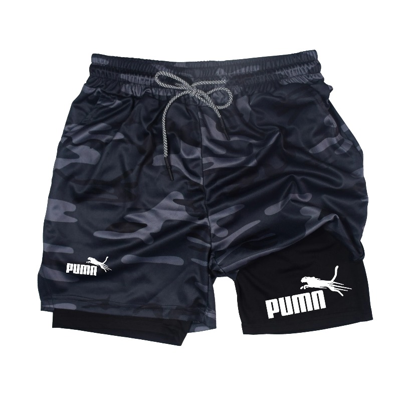Compression Shorts Athletes - Летние дышащие двухслойные шорты 2-в-1, мужские